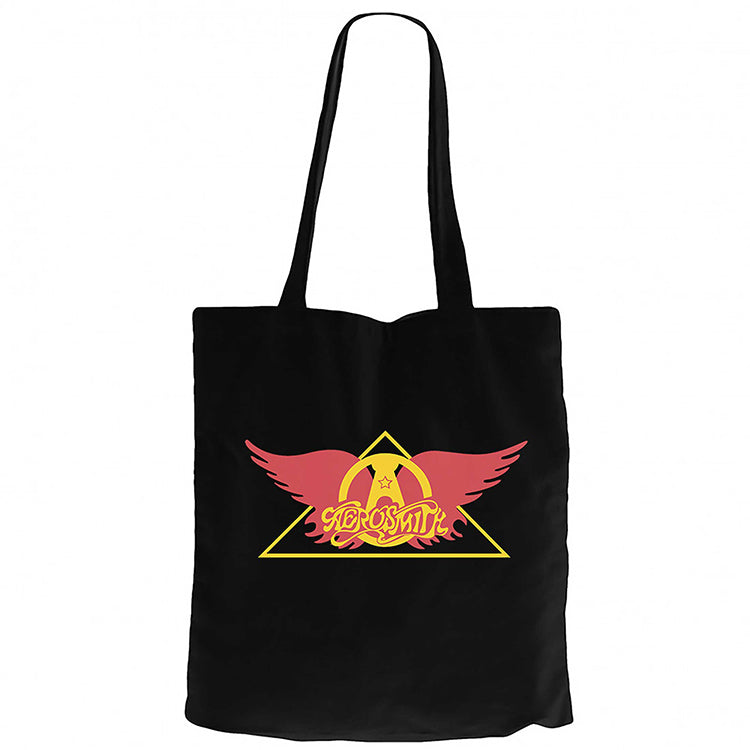 Aerosmith Wing Siyah Fermuarlı Bez Çanta Gabardin