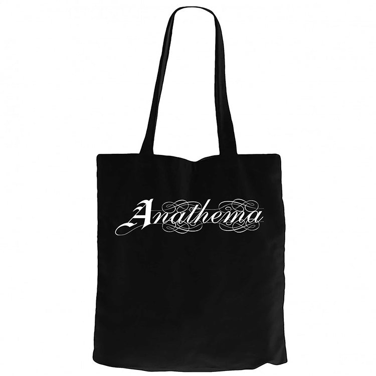 Anathema Logo Siyah Fermuarlı Bez Çanta Gabardin