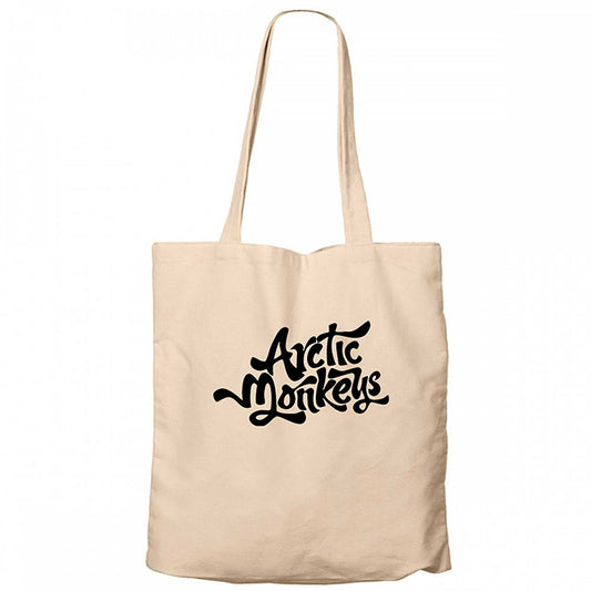 Arctic Monkeys Logo 2 Krem Fermuarlı Bez Çanta Gabardin