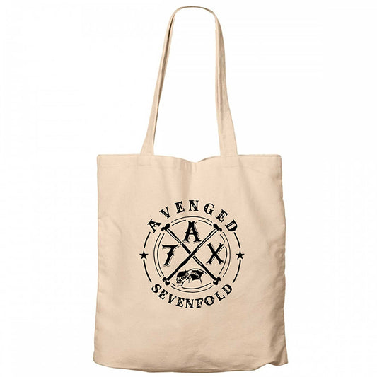 Avenged Sevenfold Figure Krem Fermuarlı Bez Çanta Gabardin