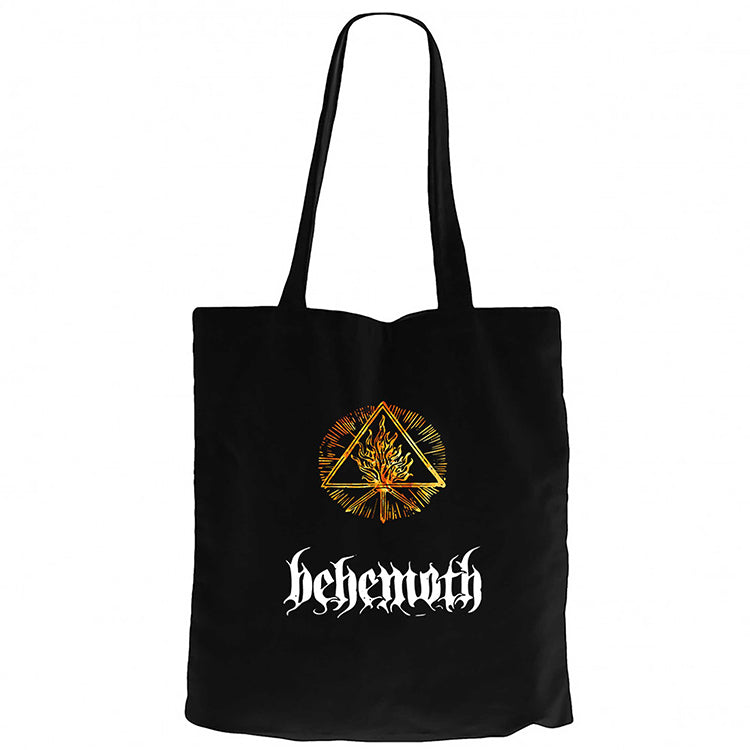 Behemoth Fire Siyah Fermuarlı Bez Çanta Gabardin