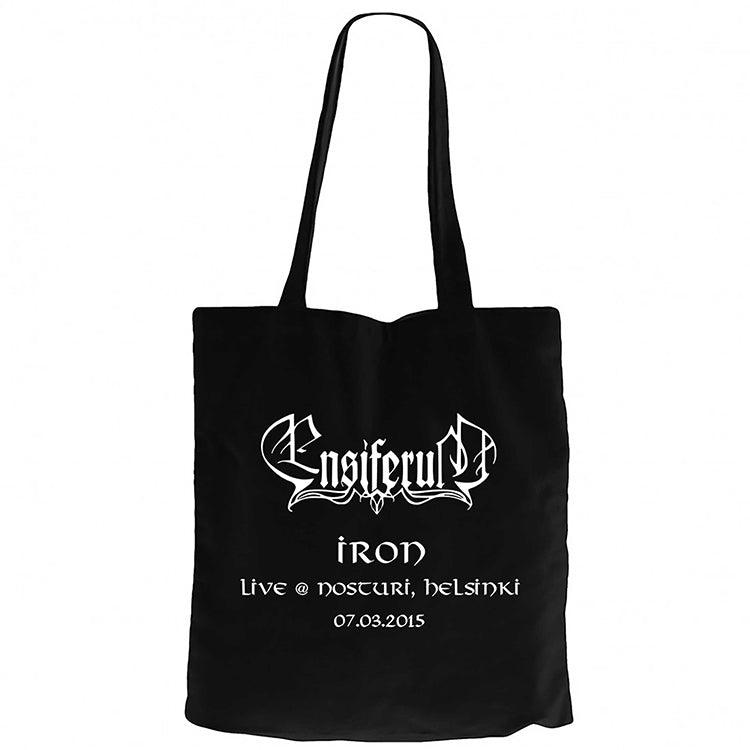 Ensiferum Iron Siyah Fermuarlı Bez Çanta Gabardin