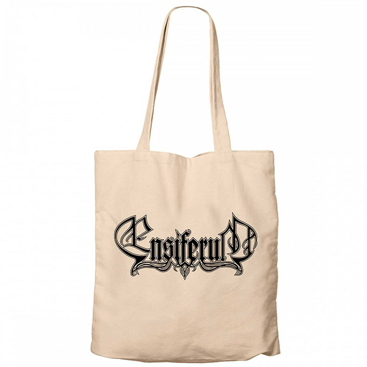Ensiferum Logo Krem Fermuarlı Bez Çanta Gabardin