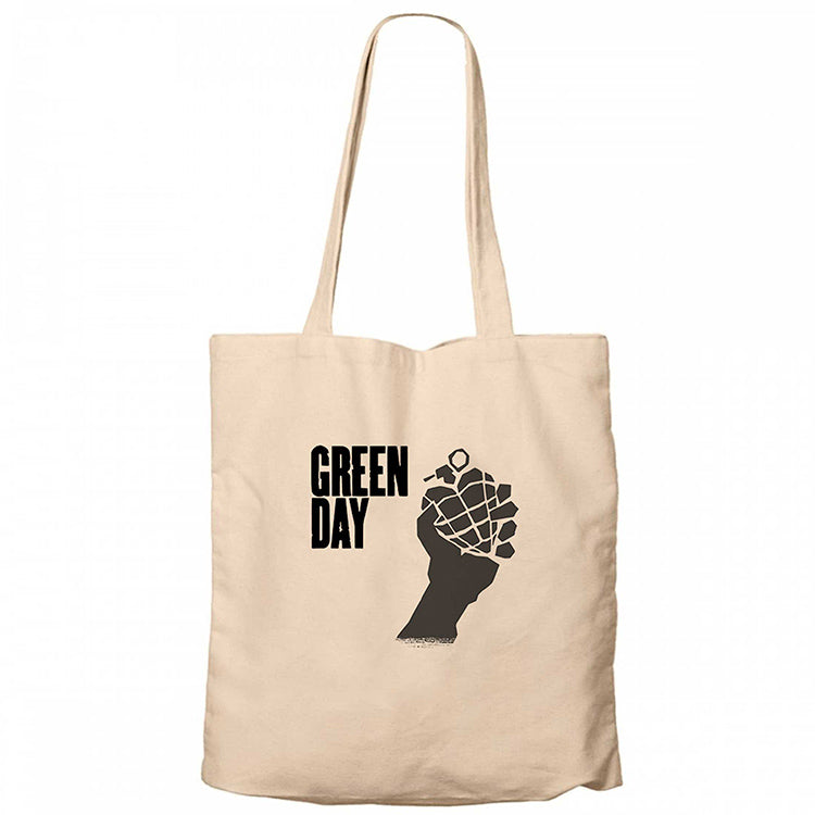Green Day Bomb 2 Krem Fermuarlı Bez Çanta Gabardin