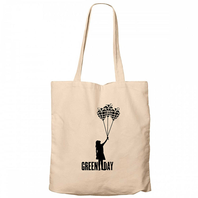 Green Day Girl Krem Fermuarlı Bez Çanta Gabardin