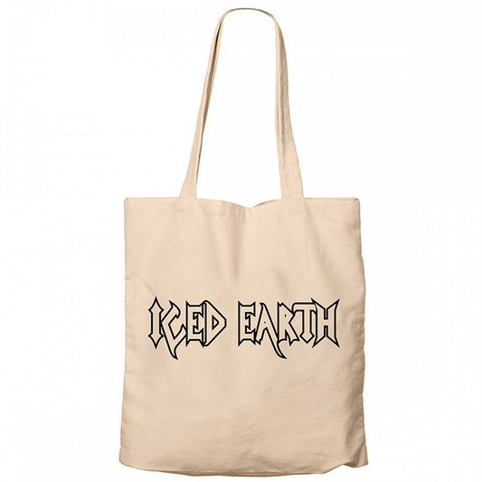 Iced Earth Logo 2 Krem Fermuarlı Bez Çanta Gabardin