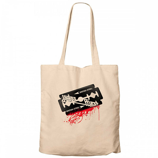 Judas Priest Steel Krem Fermuarlı Bez Çanta Gabardin