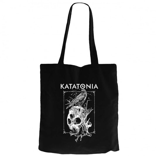 Katatonia Crow Siyah Fermuarlı Bez Çanta Gabardin