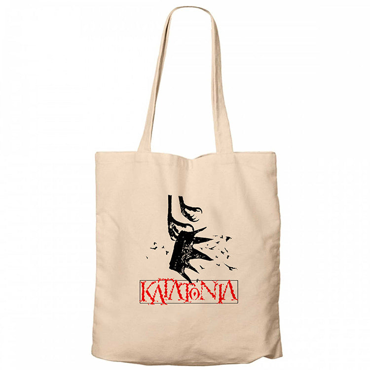 Katatonia Crown Krem Fermuarlı Bez Çanta Gabardin