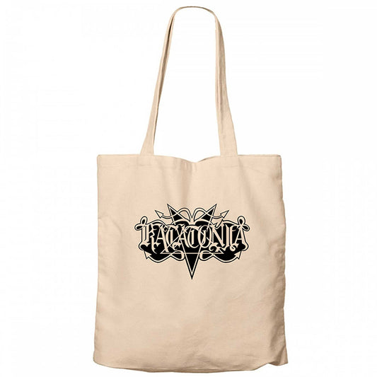 Katatonia Logo Krem Fermuarlı Bez Çanta Gabardin