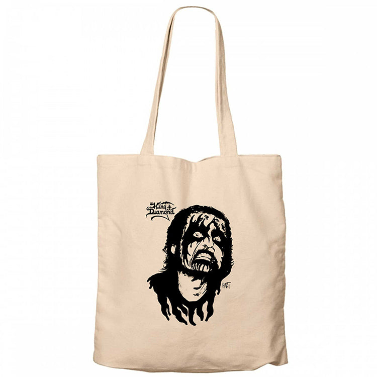 King Diamond Hart Krem Fermuarlı Bez Çanta Gabardin