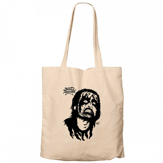 King Diamond Hart Krem Fermuarlı Bez Çanta Gabardin