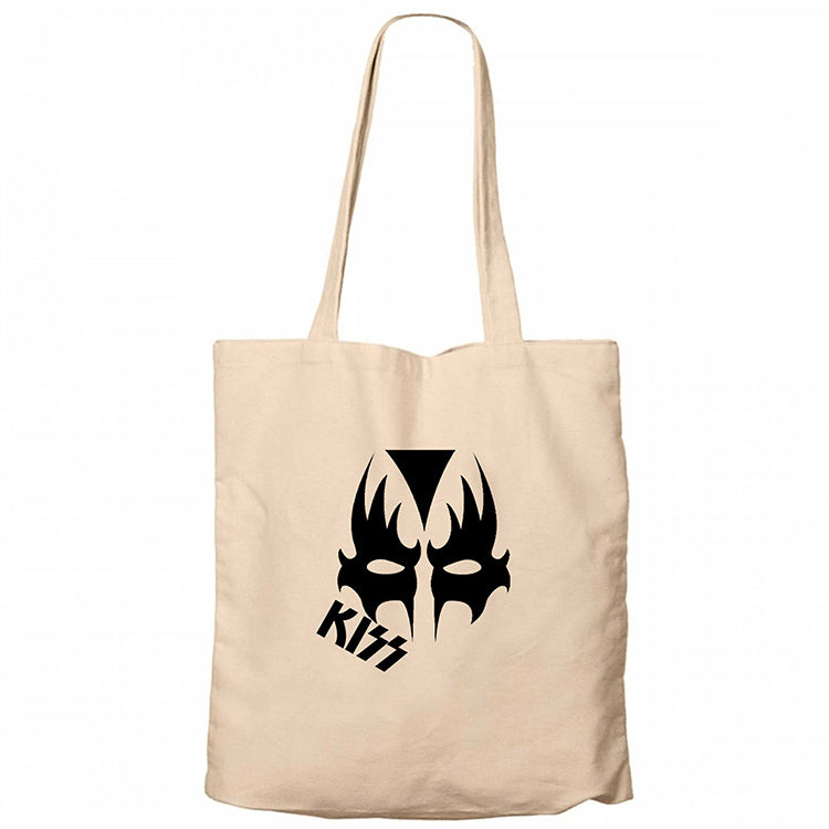 Kiss Mask Krem Fermuarlı Bez Çanta Gabardin