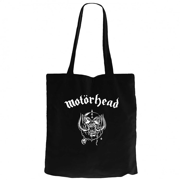 MotörHead Logo Classic Siyah Fermuarlı Bez Çanta Gabardin
