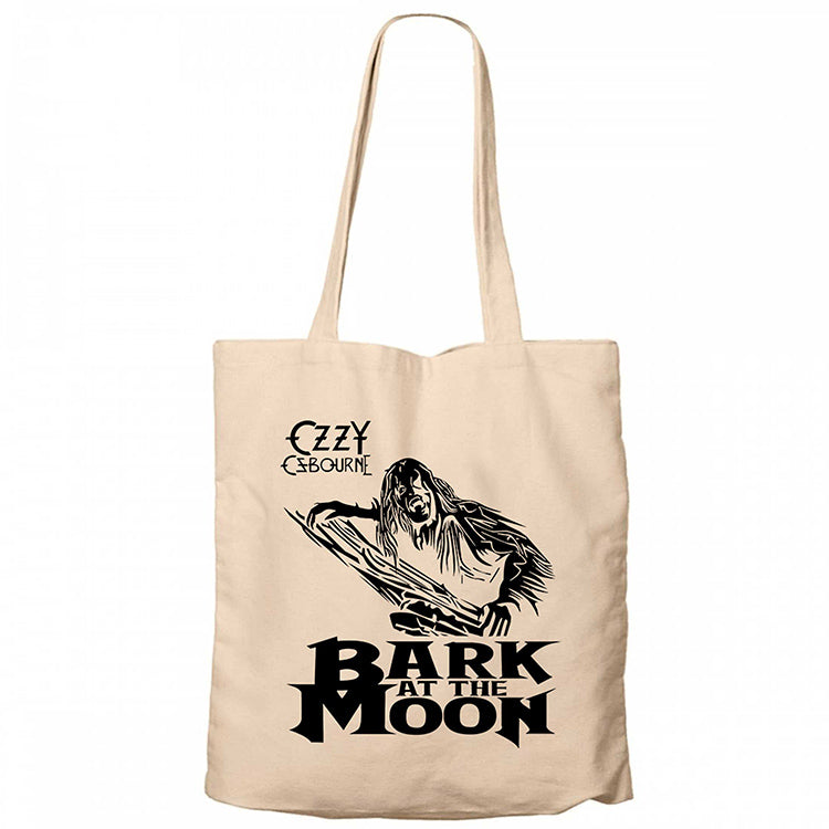 Ozzy Osbounre Bark At The Moon Krem Fermuarlı Bez Çanta Gabardin