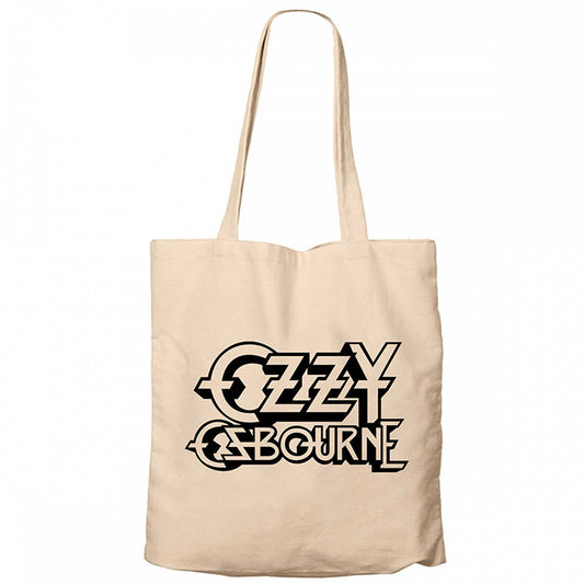 Ozzy Osbounre Logo Krem Fermuarlı Bez Çanta Gabardin