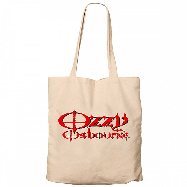 Ozzy Osbounre Blood Krem Fermuarlı Bez Çanta Gabardin