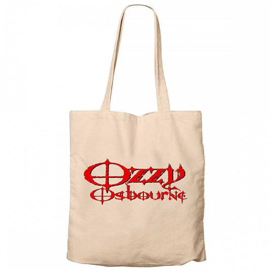 Ozzy Osbounre Blood Krem Fermuarlı Bez Çanta Gabardin