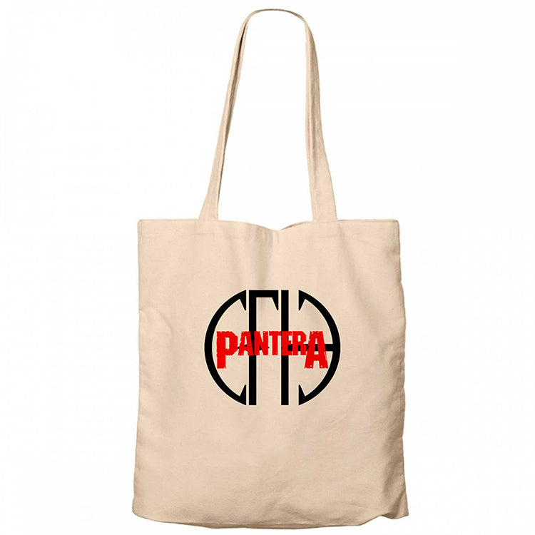 Pantera Figure 2 Krem Fermuarlı Bez Çanta Gabardin