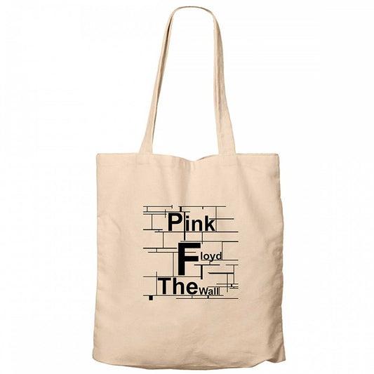 Pink Floyd The Wall Krem Fermuarlı Bez Çanta Gabardin