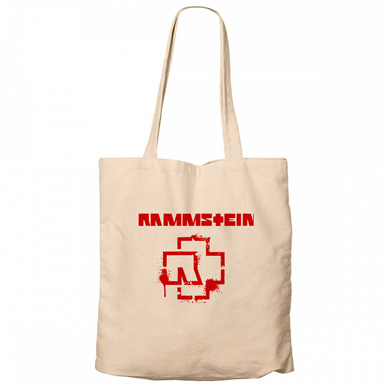 Rammstein Fly Krem Fermuarlı Bez Çanta Gabardin