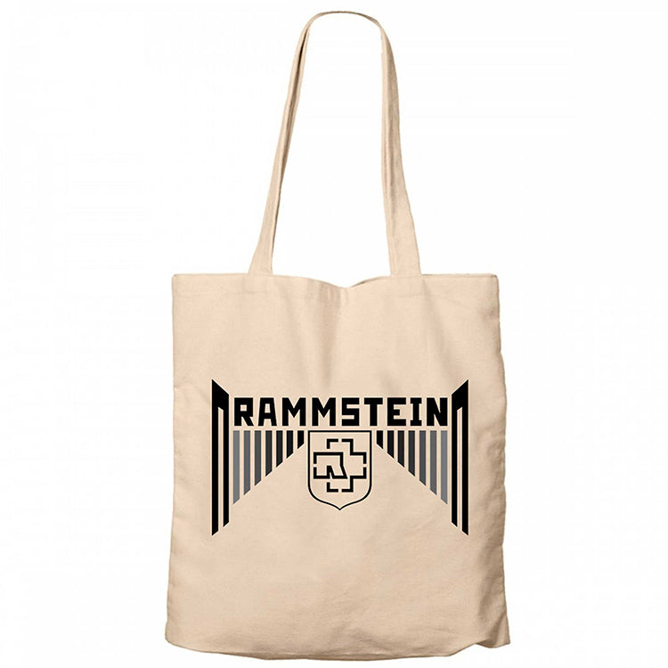 Rammstein Wall Krem Fermuarlı Bez Çanta Gabardin