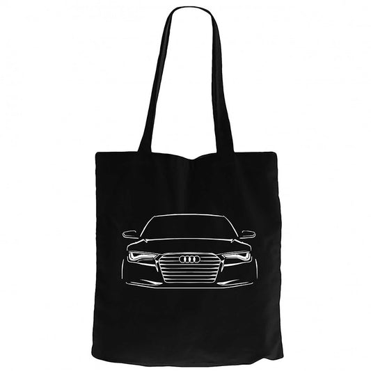 Audi Rs6 Siyah Fermuarlı Bez Çanta Gabardin