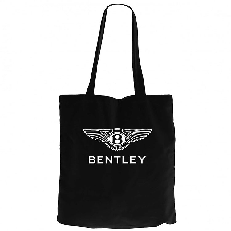 Bentley Logo 2 Siyah Kanvas Bez Çanta