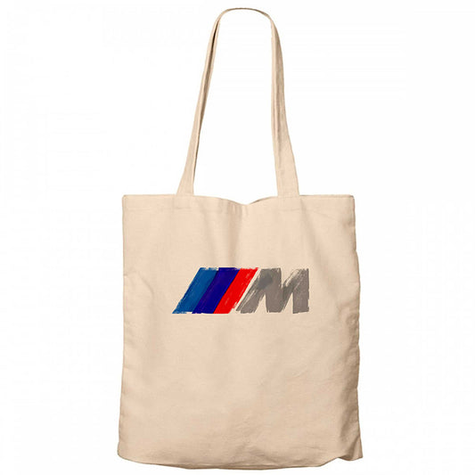BMW M Power Brush Krem Fermuarlı Bez Çanta Gabardin