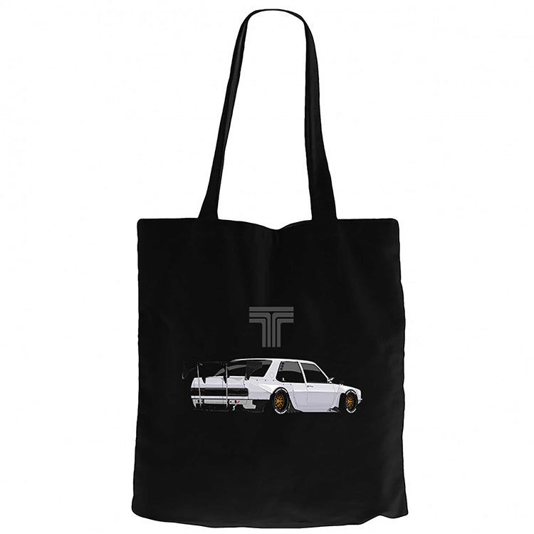 Tofaş Şahin Modifiye Siyah Fermuarlı Bez Çanta Gabardin