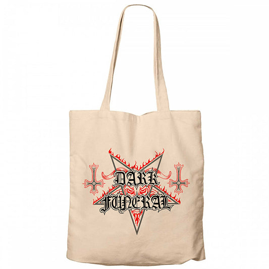 Dark Funeral Classic Krem Fermuarlı Bez Çanta Gabardin
