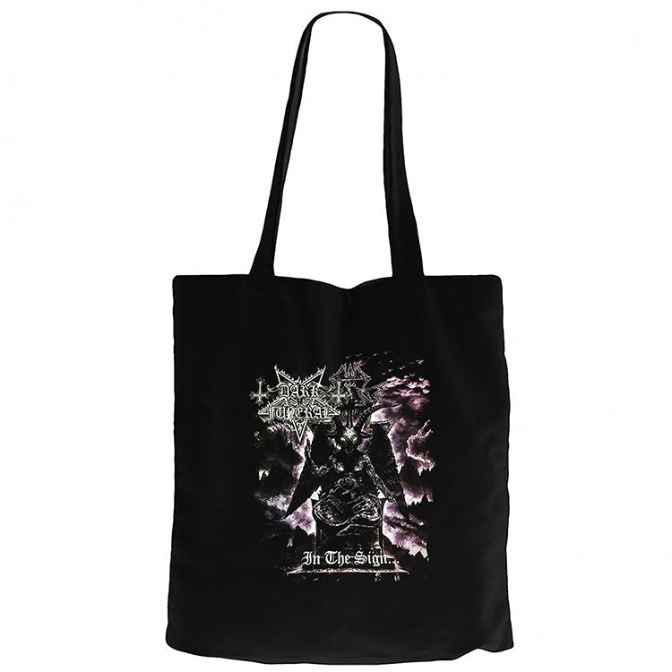 Dark Funeral İn The Sign Siyah Fermuarlı Bez Çanta Gabardin