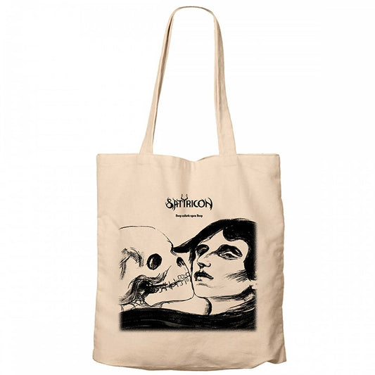 Satyricon Deep Calleth Upon Deep Krem Fermuarlı Bez Çanta Gabardin