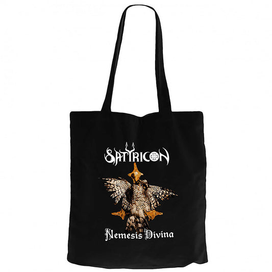 Satyricon Nemesis Divina Siyah Fermuarlı Bez Çanta Gabardin