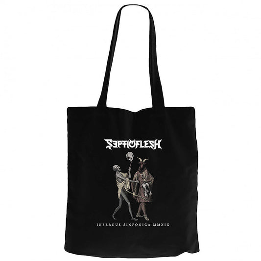 Septicflesh Infernus Sinfonica MMXIX Siyah Fermuarlı Bez Çanta Gabardin