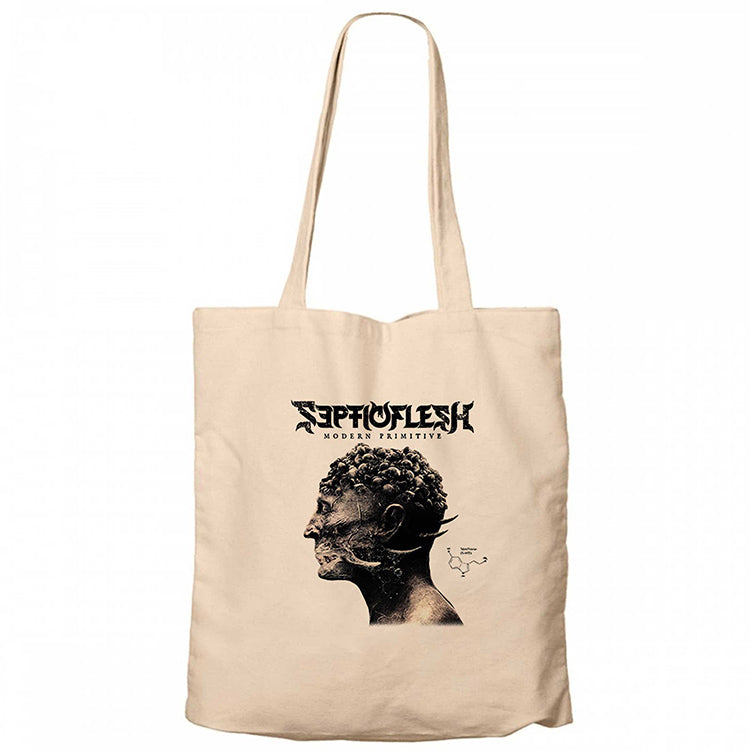 Septicflesh Modern Primitive Krem Fermuarlı Bez Çanta Gabardin