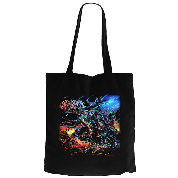 Slaughter To Prevail Chapters Of Misery Siyah Fermuarlı Bez Çanta Gabardin