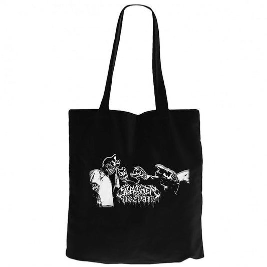 Slaughter To Prevail Group Siyah Fermuarlı Bez Çanta Gabardin