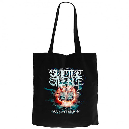 Suicide Silence You Can't Stop Me Siyah Fermuarlı Bez Çanta Gabardin