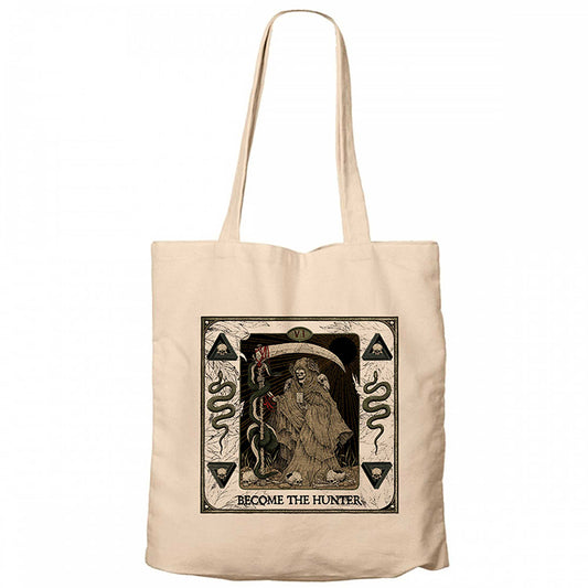 Suicide Silence Become The Hunter Artwork Krem Fermuarlı Bez Çanta Gabardin