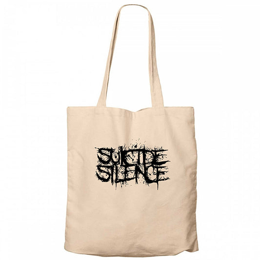 Suicide Silence Logo Krem Fermuarlı Bez Çanta Gabardin