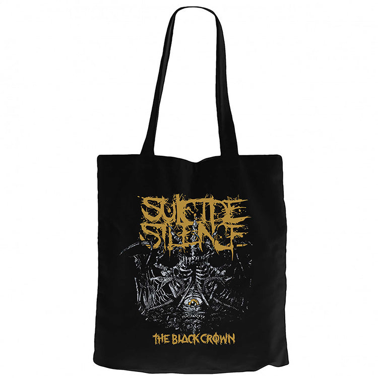 Suicide Silence The Black Crown Siyah Fermuarlı Bez Çanta Gabardin