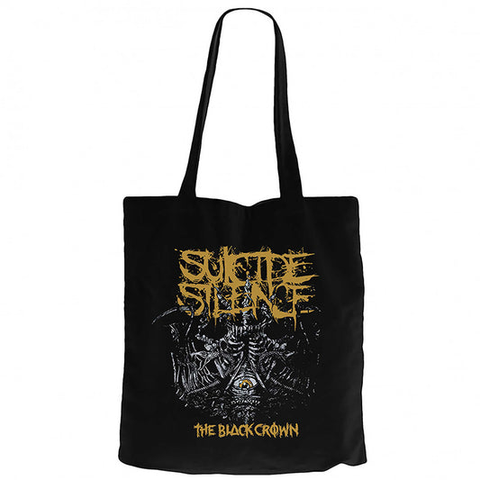 Suicide Silence The Black Crown Siyah Fermuarlı Bez Çanta Gabardin