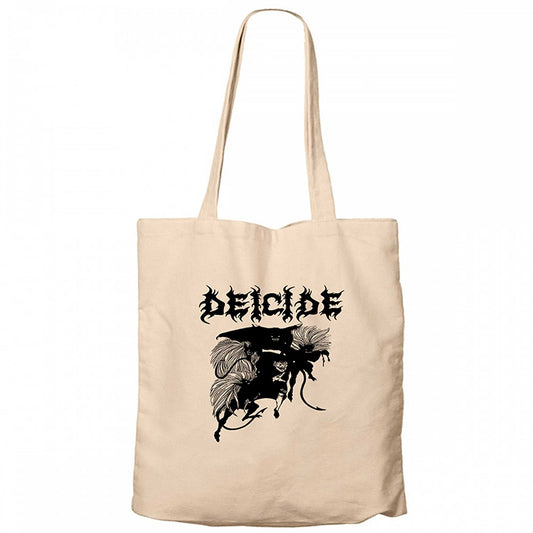 Deicide Band Metal Slayer Krem Fermuarlı Bez Çanta Gabardin