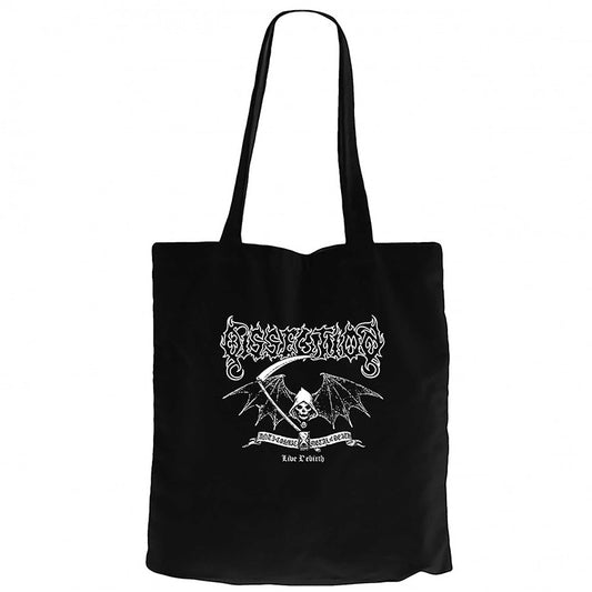 Dissection Live Rebirth Siyah Fermuarlı Bez Çanta Gabardin