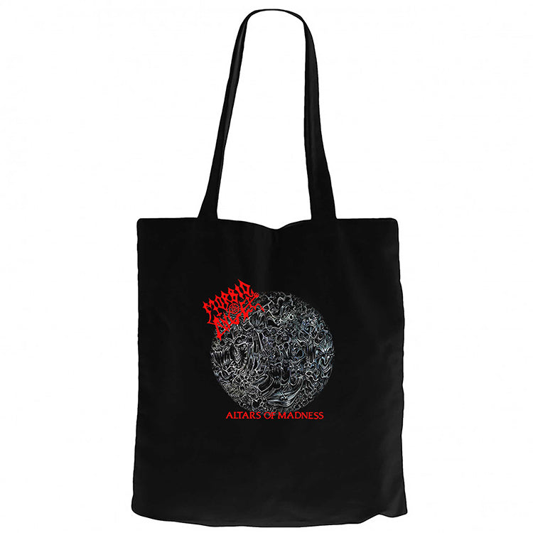 Morbid Angel Altars of Madness Siyah Fermuarlı Bez Çanta Gabardin