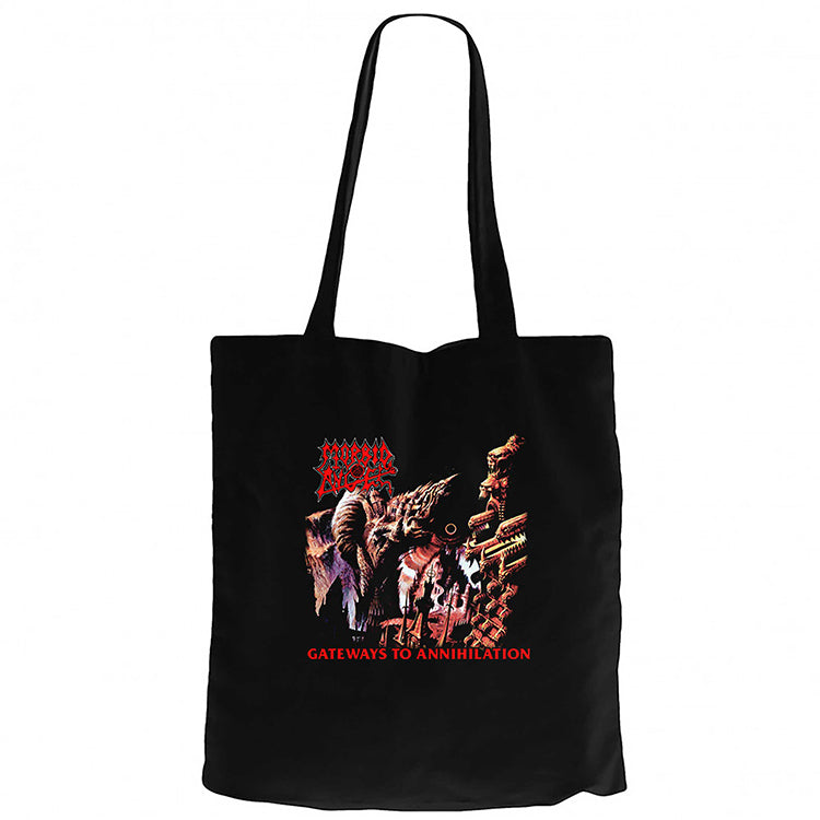 Morbid Angel Gateways to Annihilation Siyah Fermuarlı Bez Çanta Gabardin