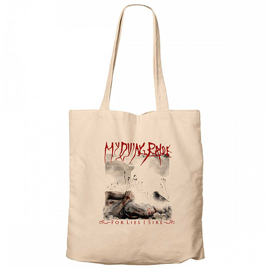 My Dying Bride For Lies i Sire Krem Fermuarlı Bez Çanta Gabardin