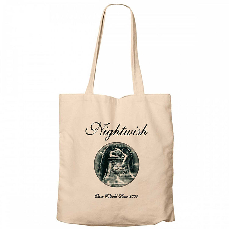 Nightwish Once Krem Fermuarlı Bez Çanta Gabardin