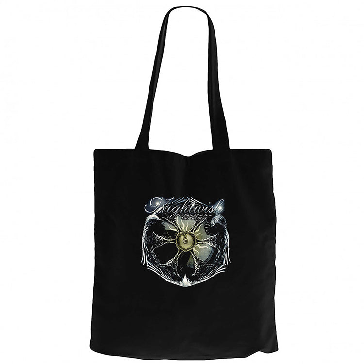Nightwish The Crow The Owl Siyah Fermuarlı Bez Çanta Gabardin